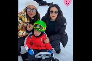 Karisma Kapoor enjoys a Swiss vacay with Kareena, Saif and Taimur