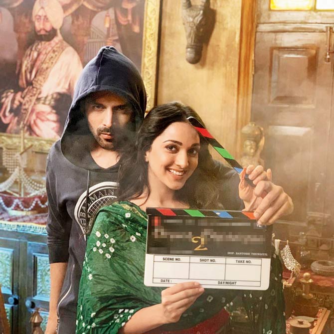 On the set of Bhool Bhulaiyaa 2