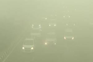 Dense fog, low visibility impacts flight operations at Delhi airport 