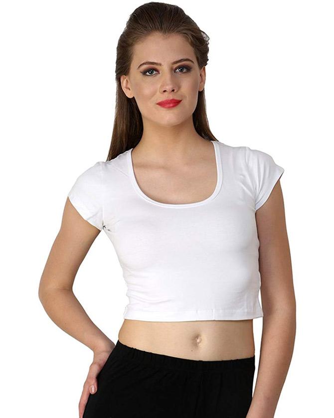 white-crop-top