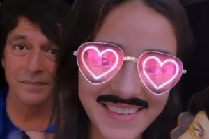 Ananya celebrates the success of Pati Patni Aur Woh with Chunky Panday