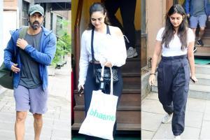 Arjun Rampal with Gabriella Demetriades and daughter Mahikaa in Bandra