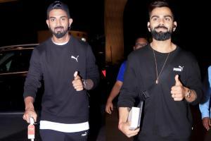 Judwaa! KL Rahul, Virat Kohli twinning in all-black at Mumbai airport