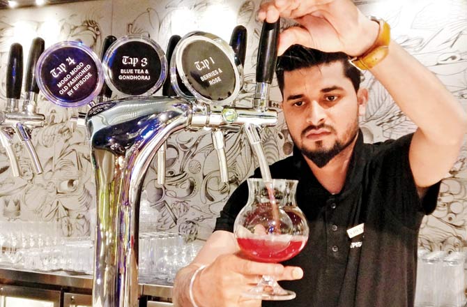 The bar will serve four curated cocktails on tap. Pics/Dhara Vora Sabhnani