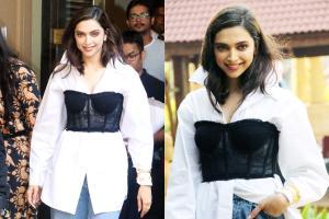 Deepika Padukone promotes Chhapaak in this corset shirt top in Juhu