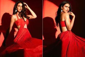 Fatima Sana Shaikh looks absolutely stunning in this flowy red gown