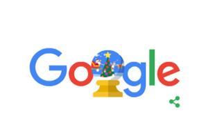 Google celebrates the holidays with a snow globe, check out doodle here