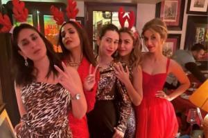 Karisma, Malaika, Amrita party at Kareena Kapoor's residence