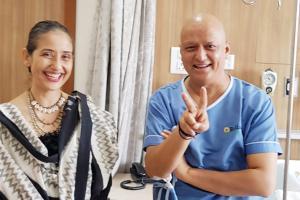 Manisha Koirala meets BJP's Anil Baluni who is fighting cancer