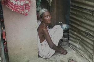 72-year-old tribal woman lives in a toilet