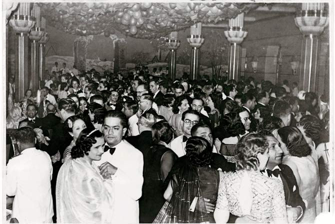 Christmas Eve gala night at the Taj, 1940. This particular dance found guests in extraordinarily high spirits, having received news of the Prohibition restrictions being partially relaxed. Pic Courtesy/The Taj Mahal Palace And Towers, From The Taj At Apollo Bunder By Charles Allen & Sharada Dwivedi, Pictor Publishing