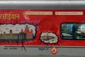 Artwork on CR's Rajdhani Express pantry car make heads turn