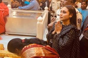 Rani gets overwhelmed as she offers prayers at Shirdi Sai Baba temple