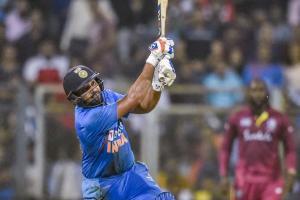 Sharma becomes first Indian to smash 400 sixes in international cricket