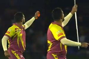 MAGIC! Spinner Shamsi turns handkerchief into stick during match