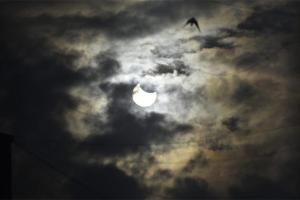 Solar Eclipse begins in city, Mumbaikars wake up to grey clouds