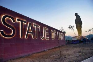 Statue of Unity tips Statue of Liberty's footfall