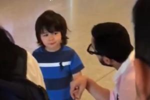 Is Taimur upset because someone took away his candy?