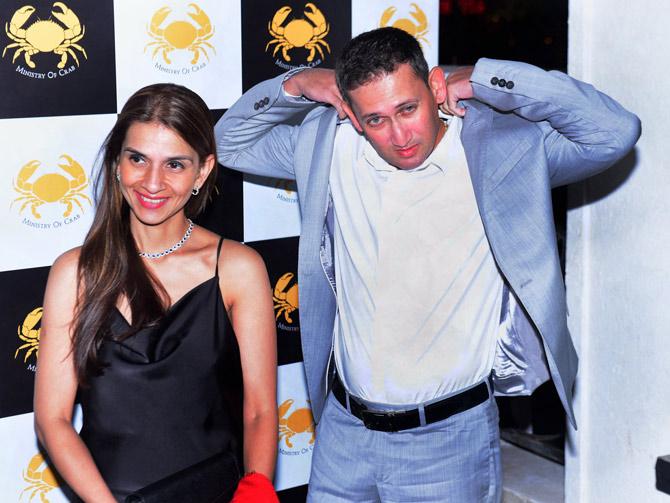 Also attending the restaurant opening was former Indian cricketer Ajit Agrkar with wife Fatema Agarkar. The Agarkars are known to be good friends with Kumara Sangakkara.