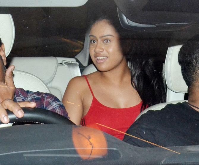 Though she's studying in Singapore, if her recent pictures on social media are any indication, the youngster looks like she is all set for stardom.
In picture: Nysa Devgn spotted in Bandra.