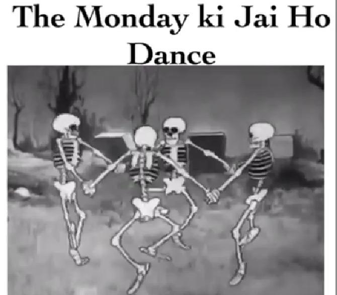 The 'Monday wala dance'!Smriti Irani takes her unconditional love for the many 'Days' of the week a notch higher with this 'Monday blues' post of hers. In the video shared by Smriti, skeletons are seen dancing as she captions it: When you're 'overjoyed' its Monday!