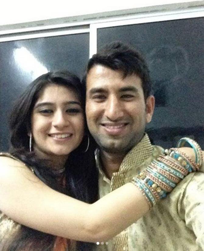 Valentine's Day for Cheteshwar Pujara is a special day. He and his wife Puja became a couple on the same day six years ago. He wrote, 