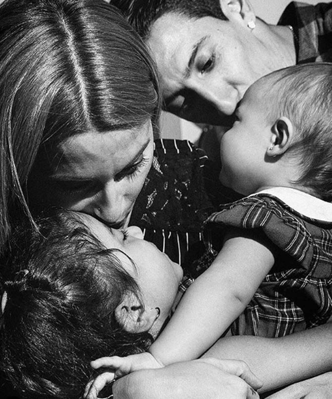 After Angel Di Maria got his first big break and got transferred to the football club Benfica for 25 million Euros, Di Maria asked his father to stop working and retire. 
In pic: Angel Di Maria posted this black and white picture of his lovely family. He captioned 