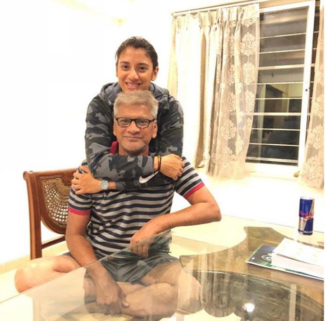 Smriti Mandhana has been awarded the ICC Best Female Cricketer Of The Year in December 2018. Mandhana was also awarded the ICC ODI Player Of The Year at the same time.
In pic: Smriti Mandhana posted this picture with her father. She wrote, 