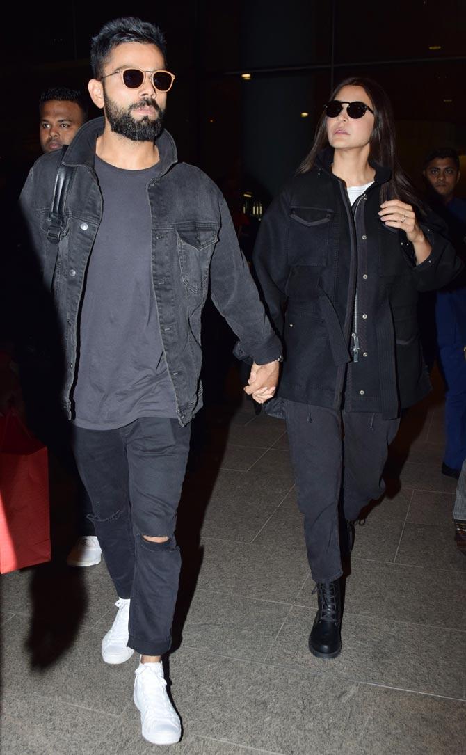 Virat Kohli and Anushka Sharma were also holding hands throughout, showing their love for each other.