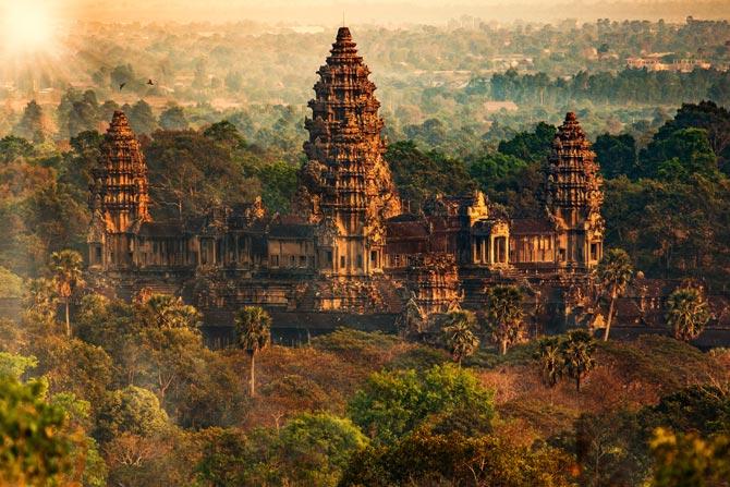 Cambodia
1 INR is equal to 56.03 Riel
The Capital of Cambodia is Phnom Penh and Visa on arrival at the main ports of entry is required to visit the country.
The famous places to see here are Siem Reap, Phnom Penh, Sihanoukville Beach, Tonie Sap City, Bokor Hill Station, Ream National Park
