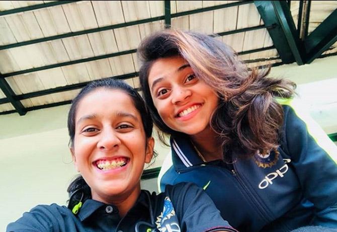 Jemimah Rodrigues was born and brought-up in the Mumbai suburb of Bhandup. She has two elder brothers Eli and Enoch.
In pic: Jemimah Rodrigues posted this picture with a friend and captioned, 
