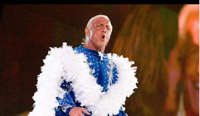 Ric Flair was known for his outrageous costumes during his wrestling days.