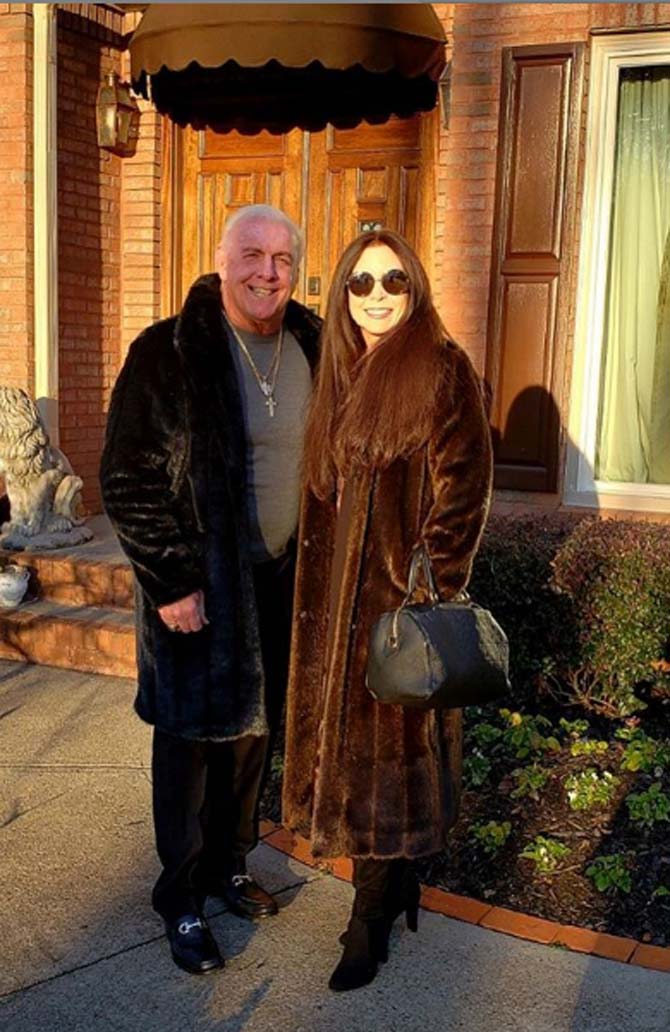 Ric Flair posted this picture of himself and wife Wendy Barlow attending an event.