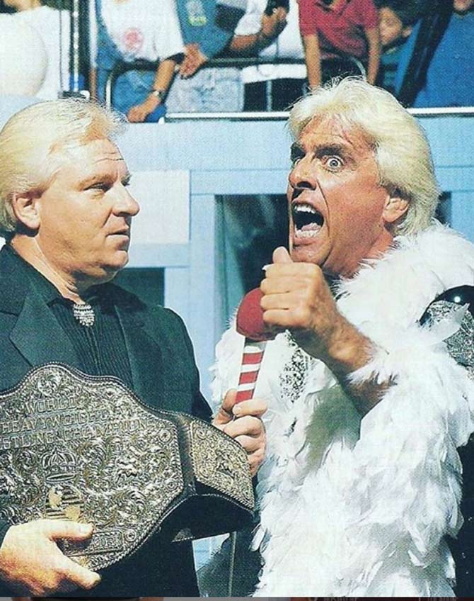 Ric Flair won the Royal Rumble in 2002 - the first time a WWE title was on the line at the event.