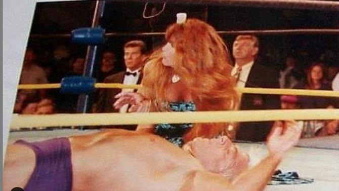 Ric Flair posted this throwback WWE picture with his wife Wendy Barlow. he wrote, 
