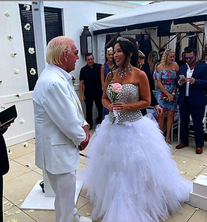 Ric Flair's wedding with Wendy Barlow is his fifth marriage.
