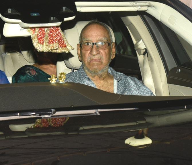 In a rarity, Ajay Devgn's father Veeru Devgan was spotted in public. The veteran stunt director attended the special screening of Total Dhamaal.