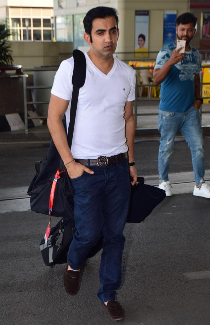 Gautam Gambhir too was spotted at the Mumbai airport. The former Indian cricketer who retired from all forms of the game late in 2018 was in the city for work commitments.