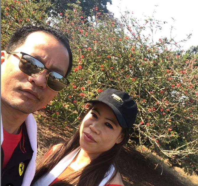 Mary Kom is the only woman in the world to win a medal in each of the seven World Championships. Mary Kom is fondly nicknamed 'Magnificient Mary' as she is the only Indian woman to have qualified for the 2012 Olympics, after which she won a Bronze medal for the country.
Mary Kom posted this picture and wrote, “Coming together is a beginning; keeping together is progress; working together is success”. With my husband @onler_kom #banyangrove #assam
