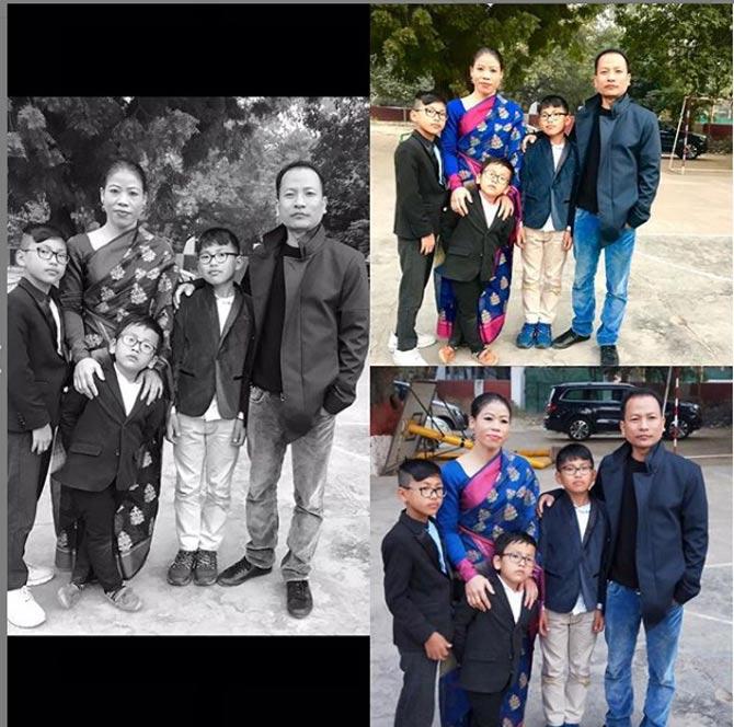 Mary Kom and Onler have 3 sons, twins Rechungvar and Khupneivar (born in 2007) and son Prince (born in May 2013).
Mary Kom posted this picture of herself with her family on New Year's and wrote, 