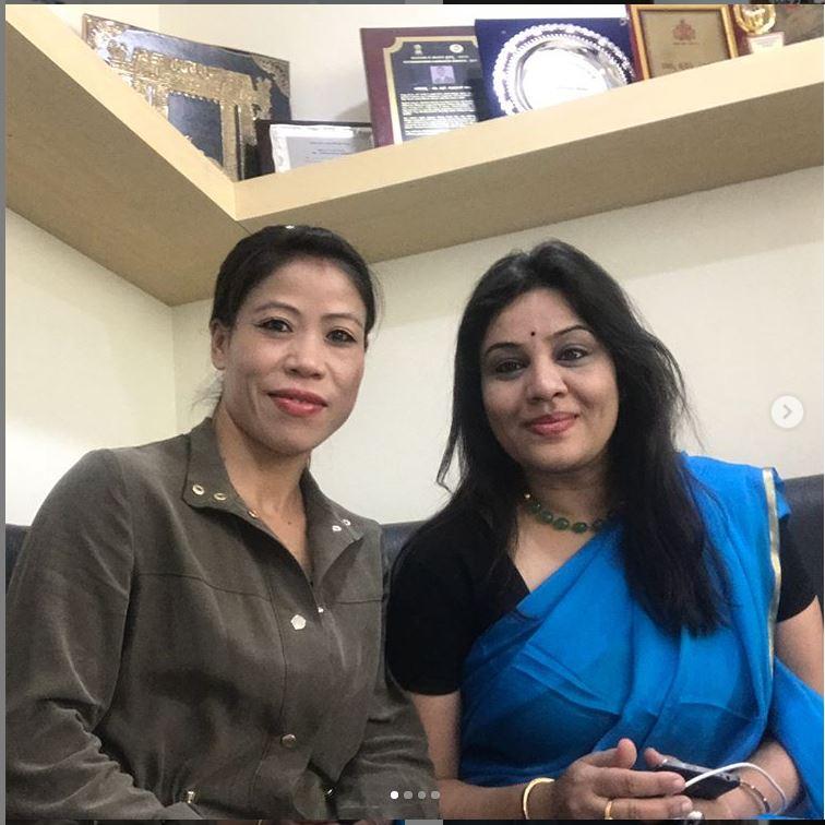 Mary Kom posted this picture from an event with a friend. She wrote, 