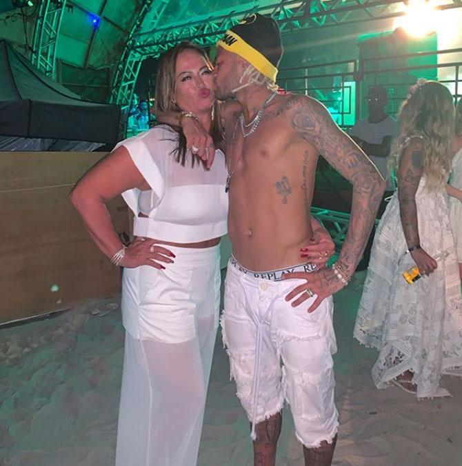 Neymar posted this picture from a party with his mother
