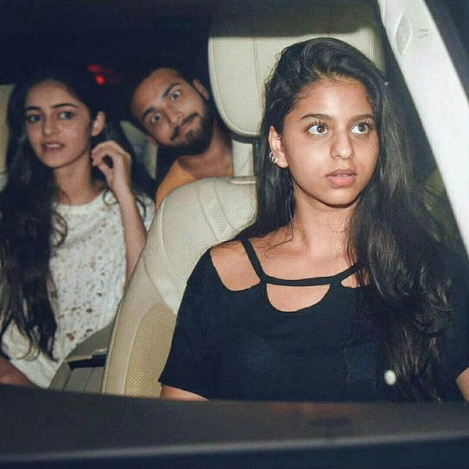 With Suhana Khan and Ananya Panday: Movie date with these two. Super Excited. Cause I'll ruin the movie for them (sic)