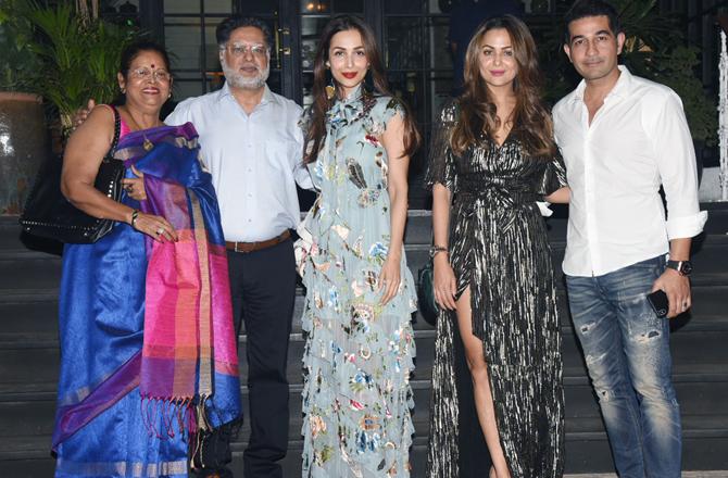Recently Amrita Arora resorted to a quiet birthday celebration this time around. The diva, who looks gorgeous at 41, opted for an intimate birthday dinner with family at Soho House in Juhu, Mumbai in 2018. Amrita's birthday dinner was in attendance by parents Joyce Polycarp and Anil Arora, husband Shakeel Ladak and children Rayaan Ladak and Azaan Ladak. She was also accompanied by elder sister Malaika Arora and the latter's 16-year-old son Arhaan Khan
