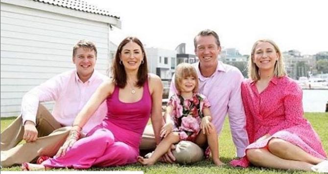 In picture: Glenn McGrath and family at another event to raise awareness for breast cancer.
