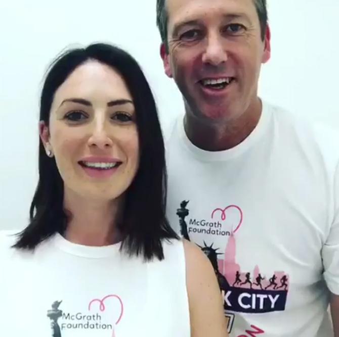 Glenn McGrath posted this picture with his wife from an event of the McGrath Foundation.