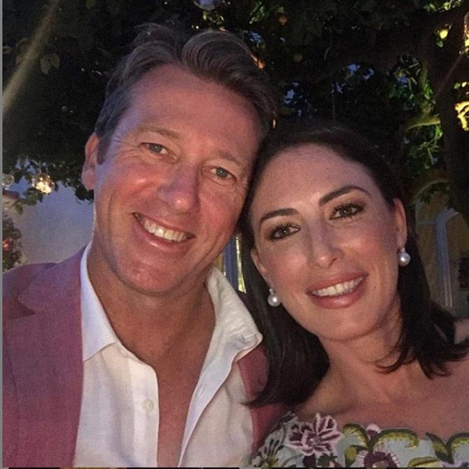 Glenn McGrath posted this picture with his wife Sara on their anniversary.