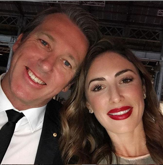 Glenn McGrath posted this picture with Sara from an event. He wrote, 