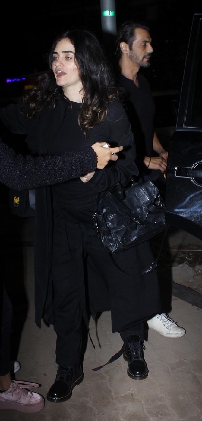 Arjun Rampal was seen with rumoured girlfriend Gabriella Demetriades in Bandra, Mumbai. All pictures/Yogen Shah