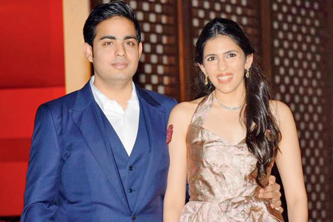 Akash Ambani and Shloka Mehta